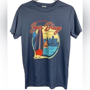 Brooks Rock n’ Roll San Diego Marathon 2019 Men’s Grey Crewneck T-Shirt - XL